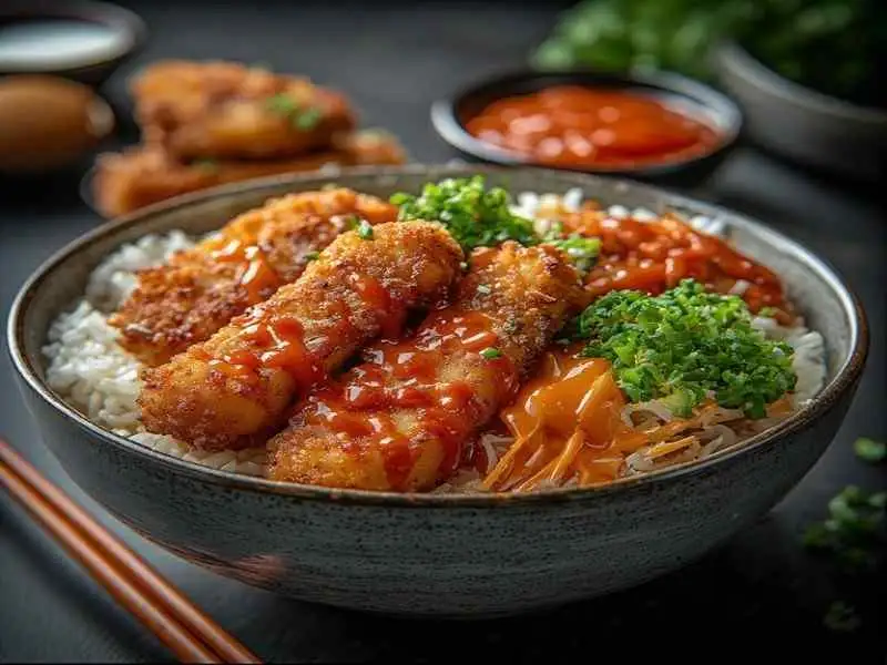 Japanese Katsu Bowls with Tonkatsu Sauce