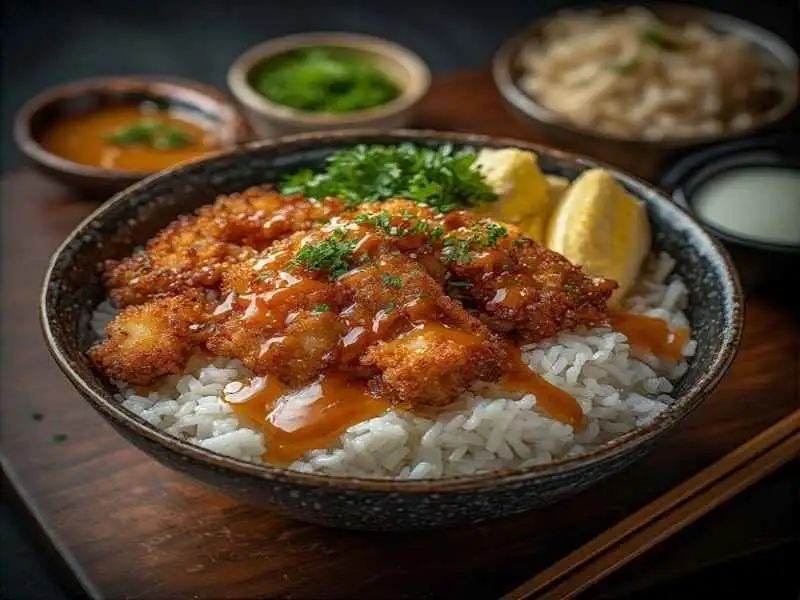 Japanese Katsu Bowls with Tonkatsu Sauce