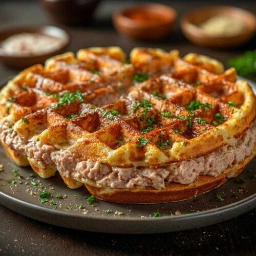 Keto Savory Tuna Melt Chaffle