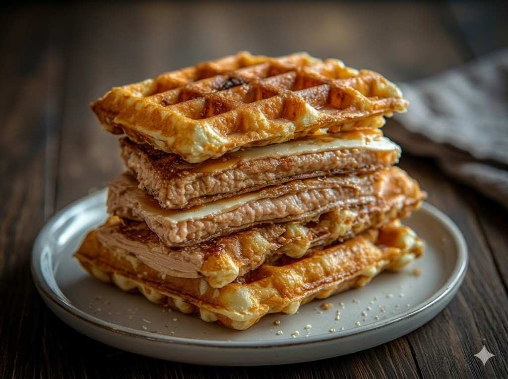 Keto Savory Tuna Melt Chaffle