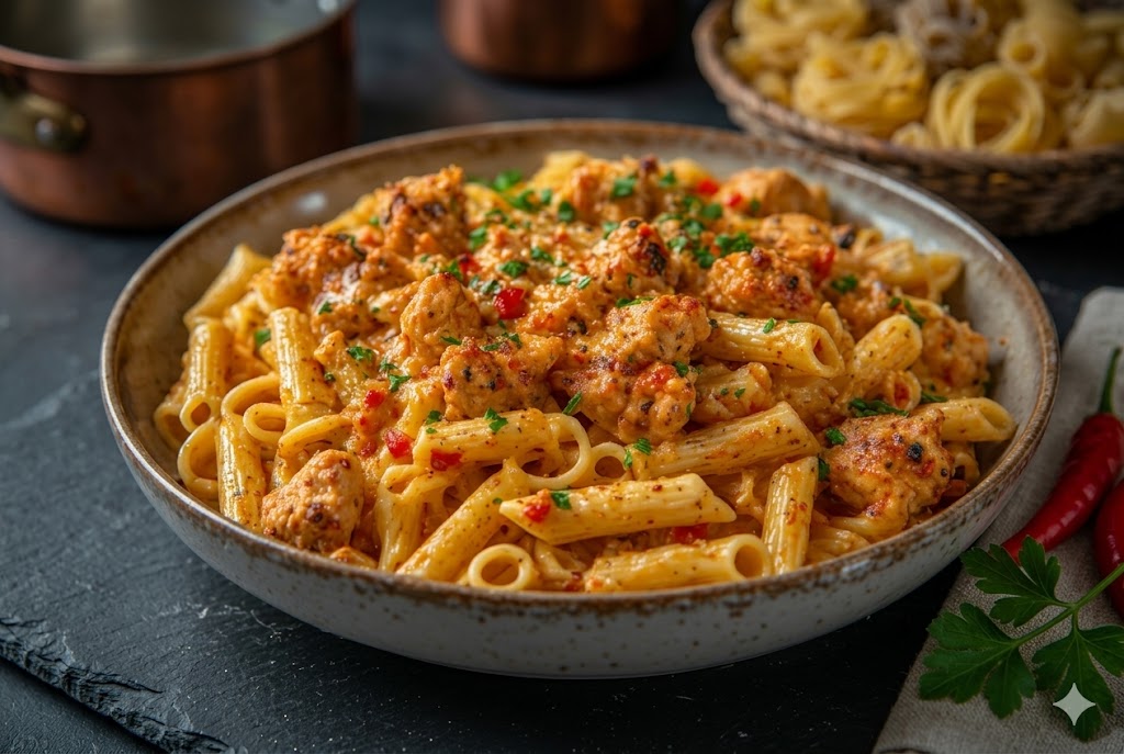 creamy spicy chicken pasta