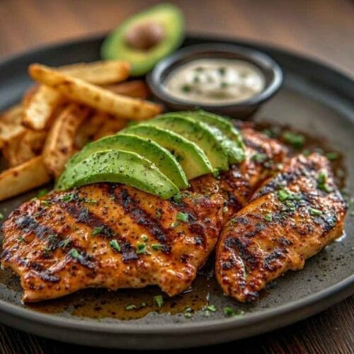 california grilled chicken with avocado