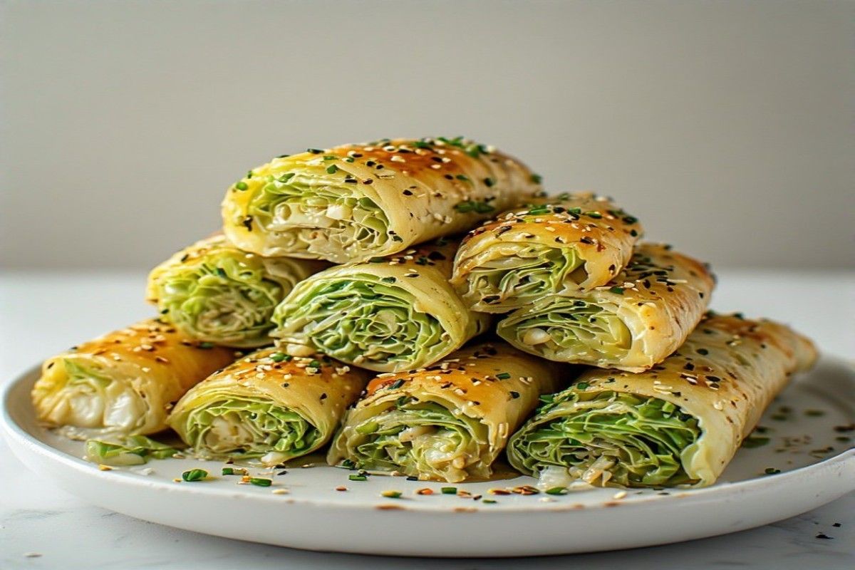 sesame ginger keto cabbage rolls