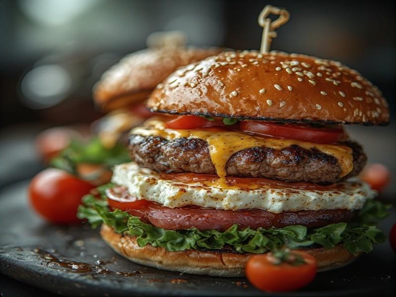 keto feta burgers with tomato cream sauce