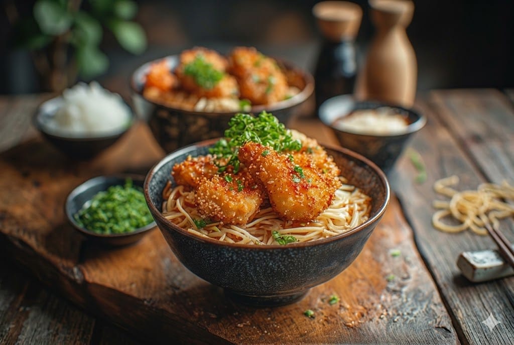 Japanese Katsu Bowls with Tonkatsu Sauce