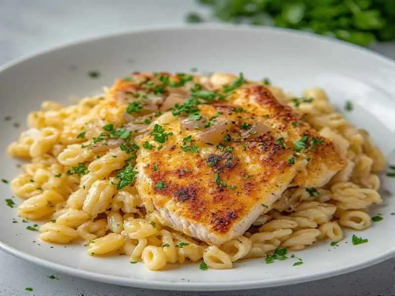 french onion chicken orzo casserole easy