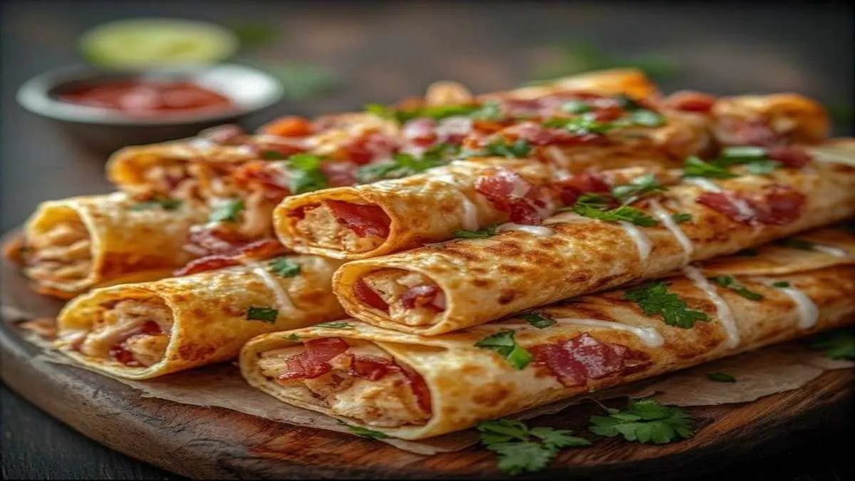 keto bacon chicken ranch taquitos