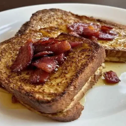 bourbon maple bacon stuffed french toast
