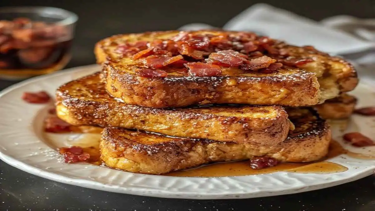 bourbon maple bacon stuffed french toast