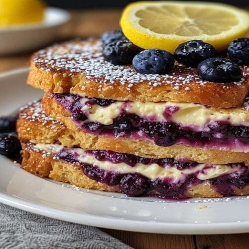 lemon blueberry cheesecake stuffed french toast