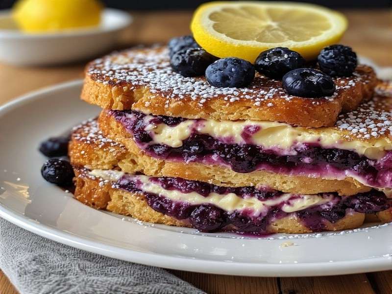 lemon blueberry cheesecake stuffed french toast