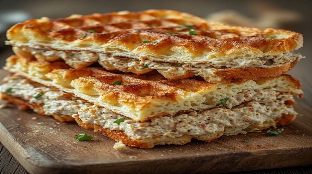 tuna melt chaffle