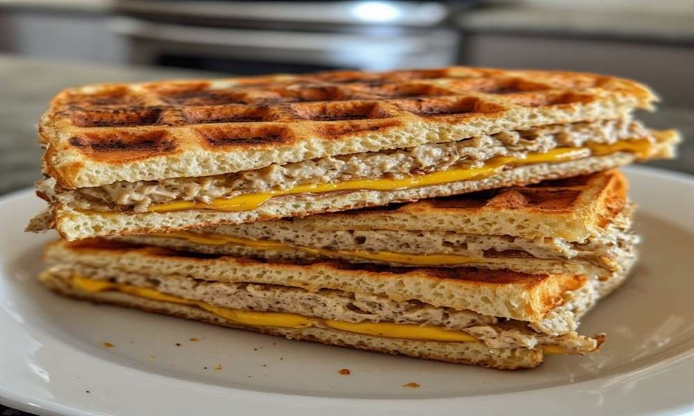 tuna melt chaffle
