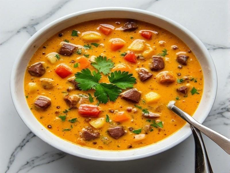 high protein creamy taco soup mason fit
