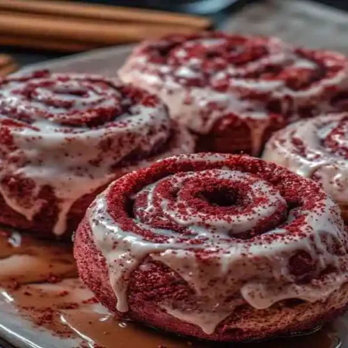 Red Velvet Cinnamon Rolls Aesthetic