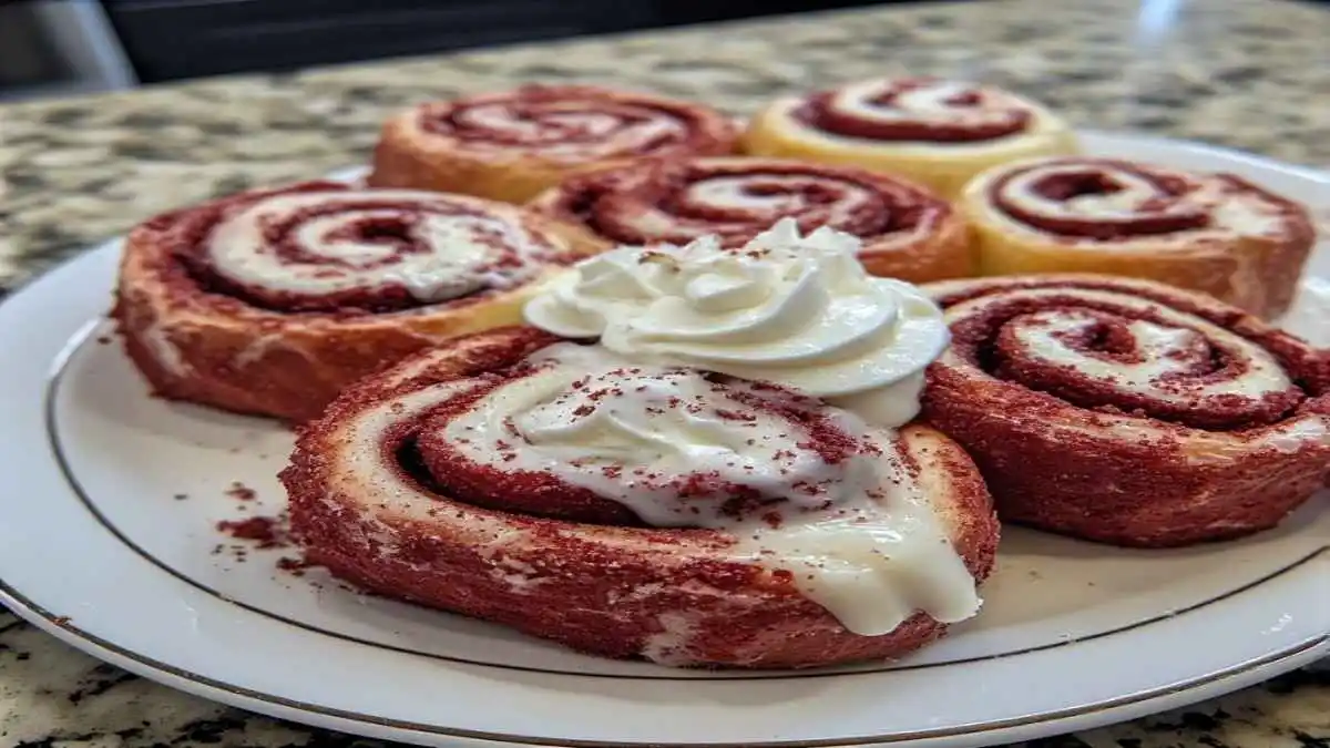 Red Velvet Cinnamon Rolls Aesthetic