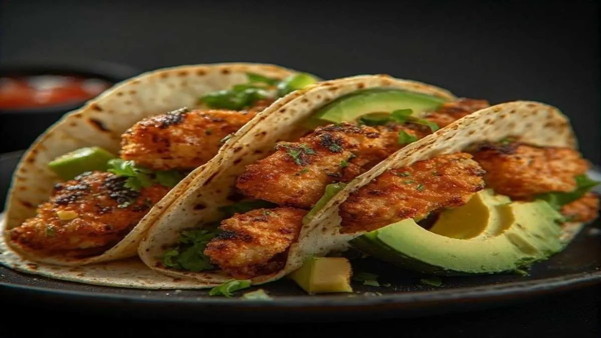 Crispy Poblano Chicken Tacos with Avocado