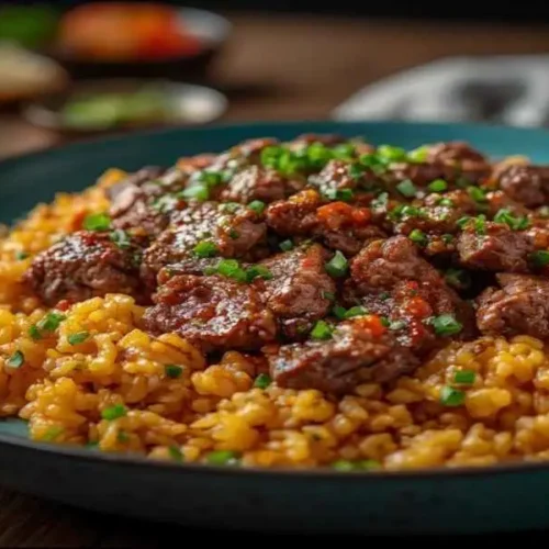 Easy Steak Queso Rice Recipe