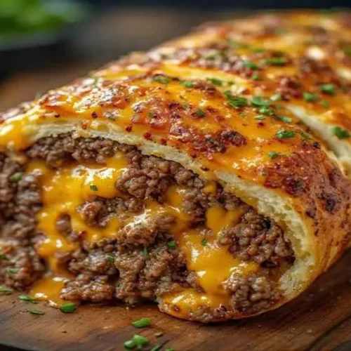 Gooey Cheesy Ground Beef Roll
