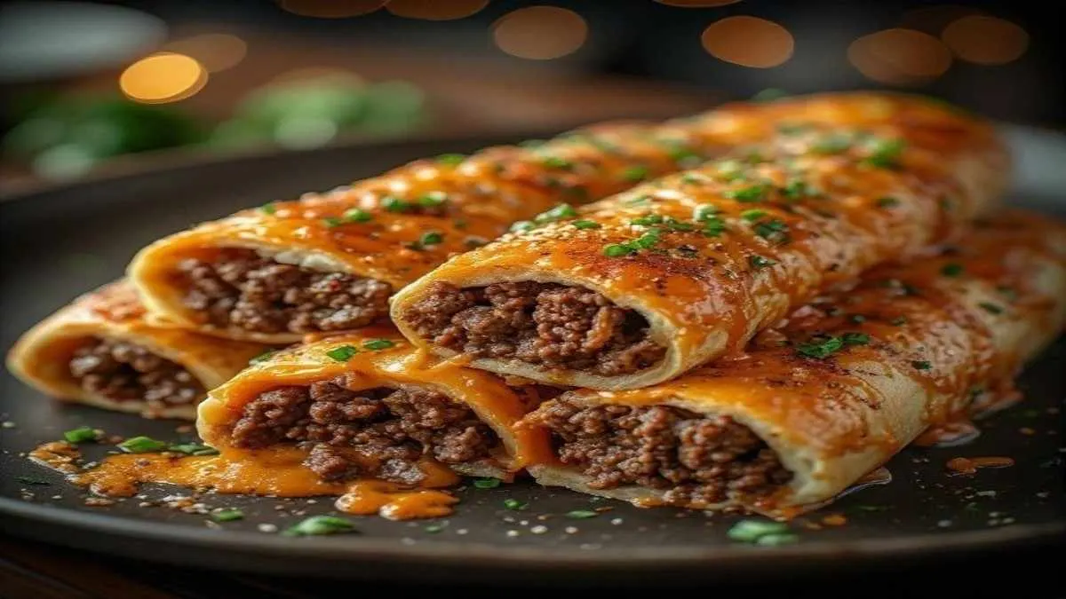 Gooey Cheesy Ground Beef Roll