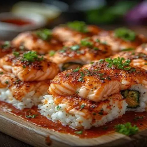 Spicy Salmon Sushi Bake Recipe