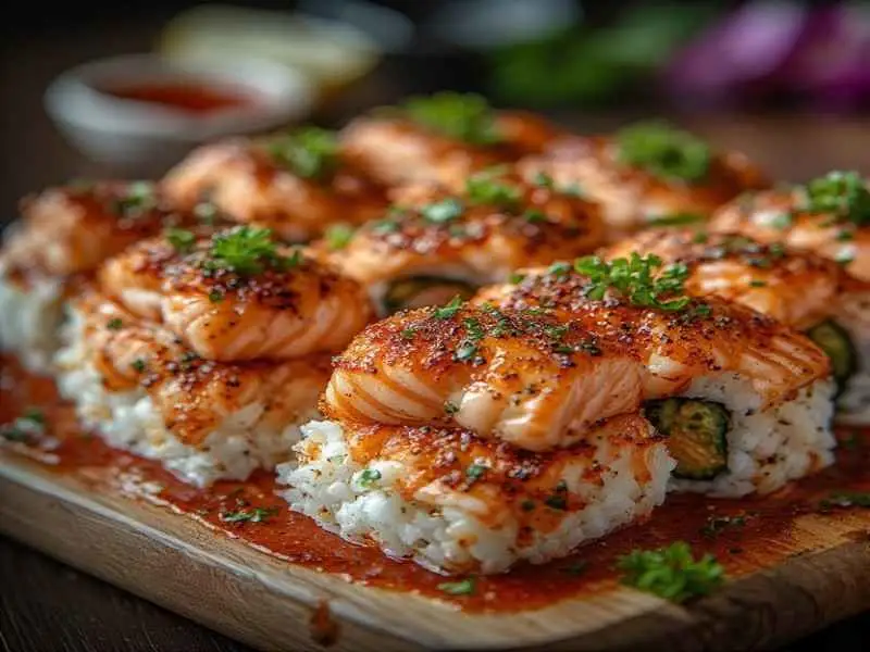 Spicy Salmon Sushi Bake Recipe