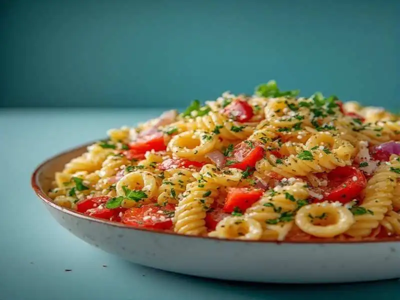 Tangy Mediterranean Pasta Salad
