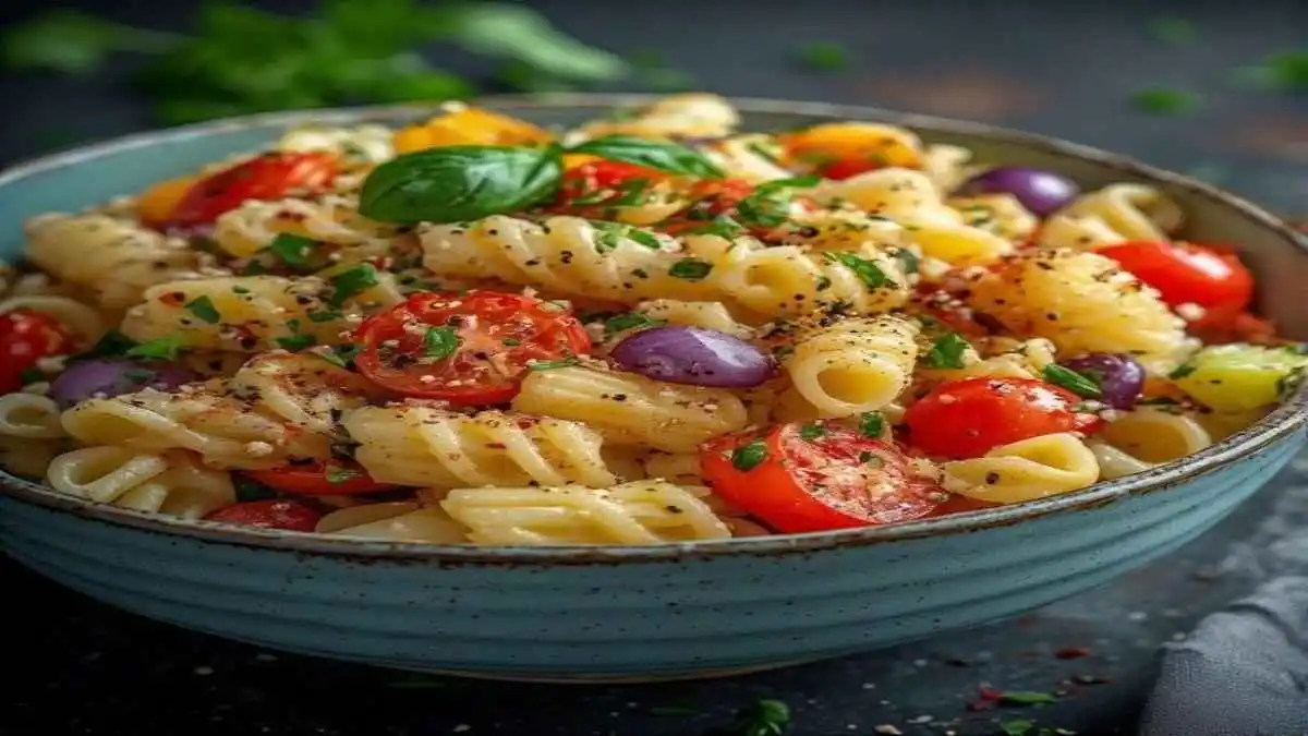 Tangy Mediterranean Pasta Salad