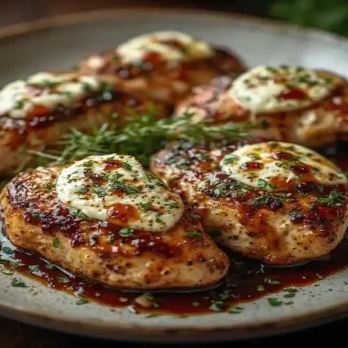Balsamic Chicken with Mozzarella Cheese