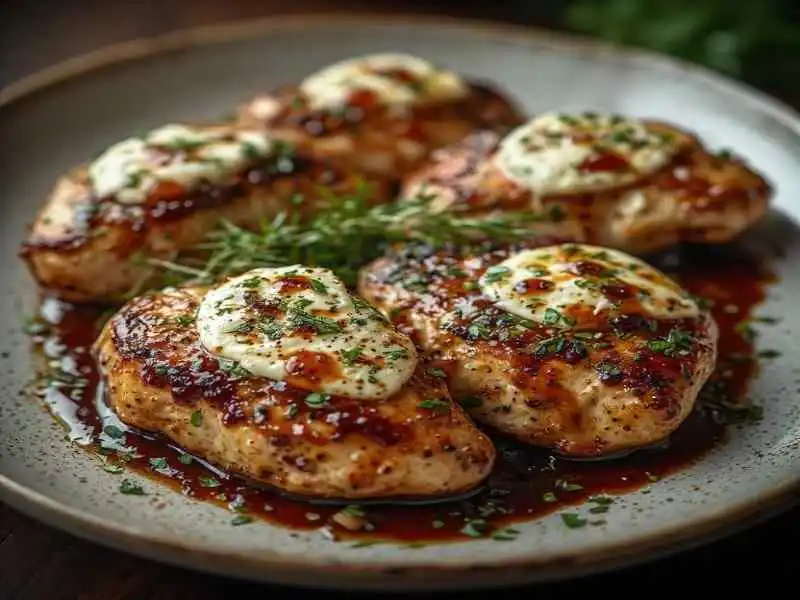 Balsamic Chicken with Mozzarella Cheese