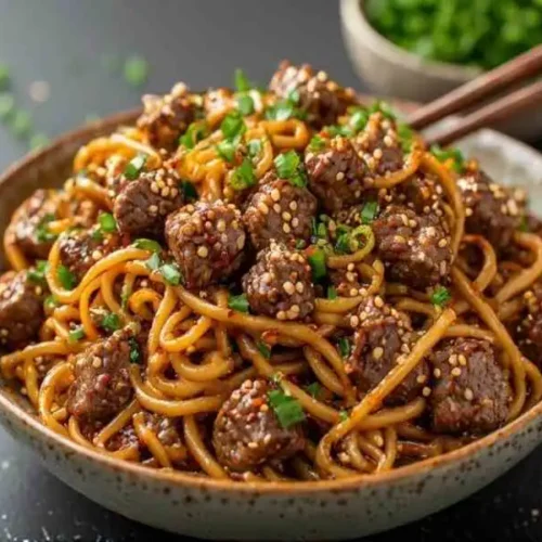 Black Pepper Beef Udon Stir Fry
