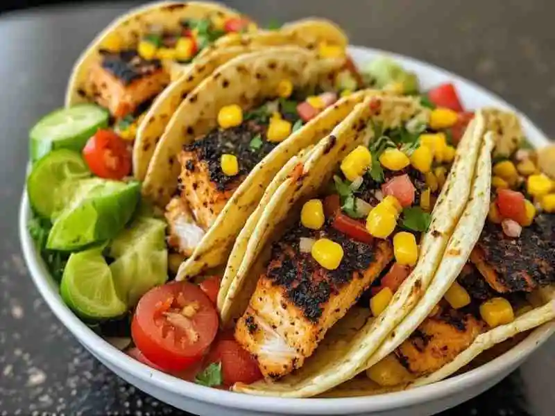 Blackened Fish Taco Bowls with Corn Salsa