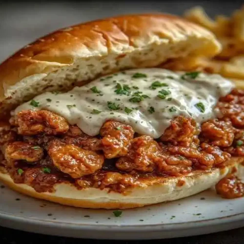 Cajun Chicken Sloppy Joes with Cream