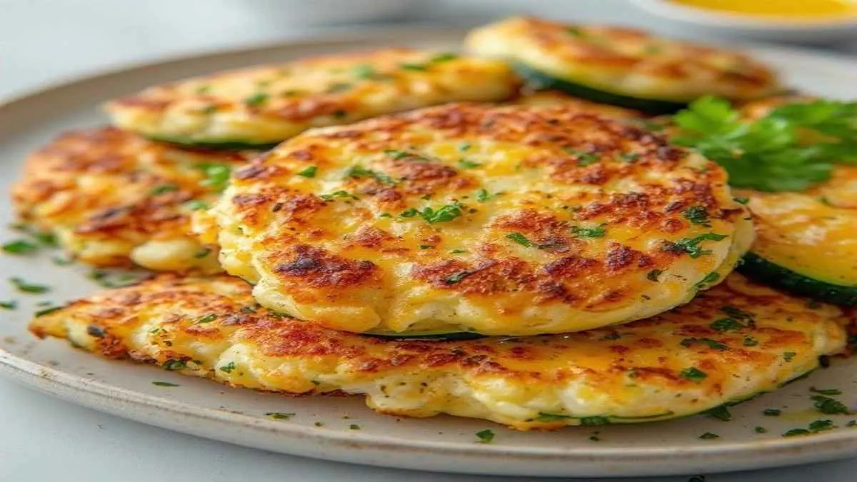 cheesy zucchini chicken fritters