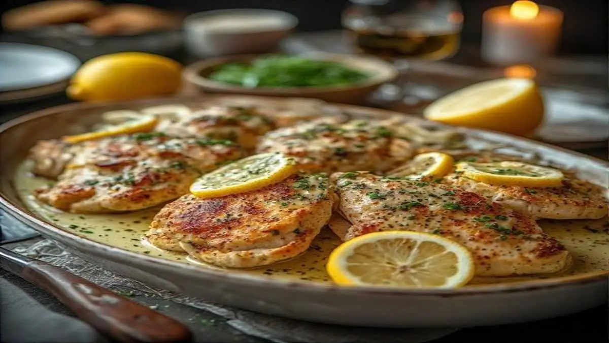 Chicken Romano with lemon butter sauce