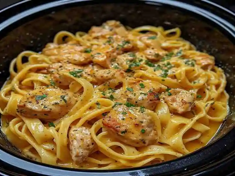 cowboy butter chicken linguine crockpot