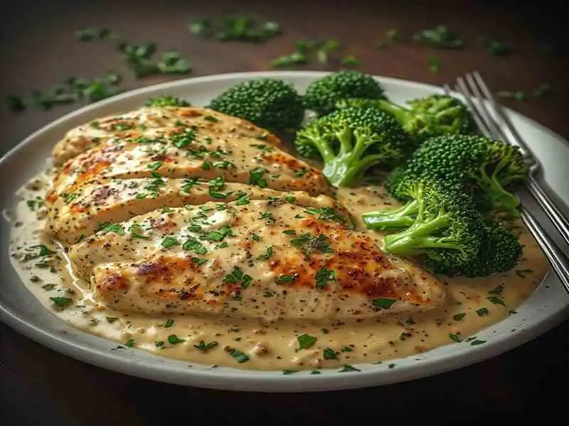 Creamy Keto Chicken Alfredo with Broccoli
