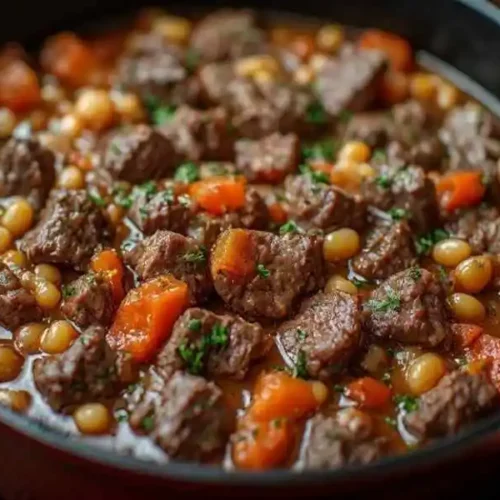dutch oven beef and barley stew