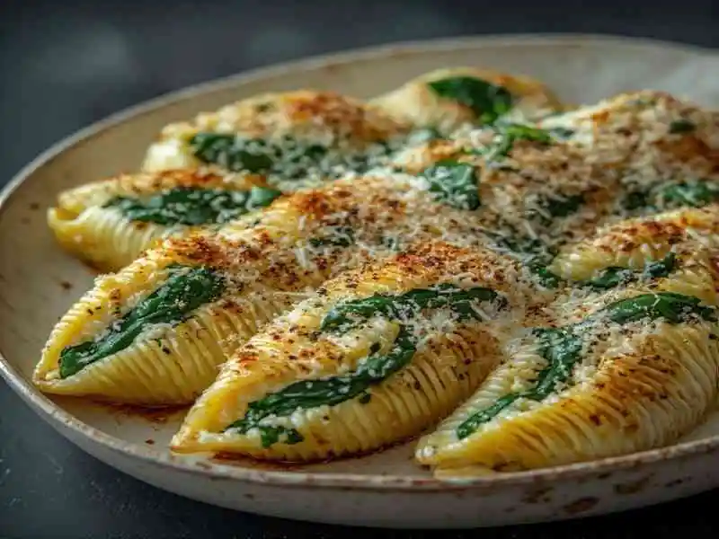 Easy Spinach and Ricotta Stuffed Shells