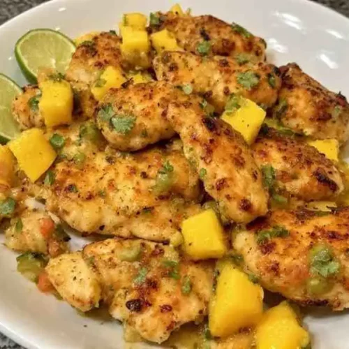 Healthy Honey Lime Chicken with Mango Salsa