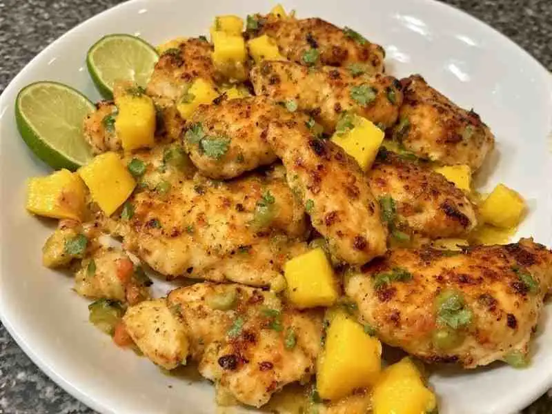 Healthy Honey Lime Chicken with Mango Salsa