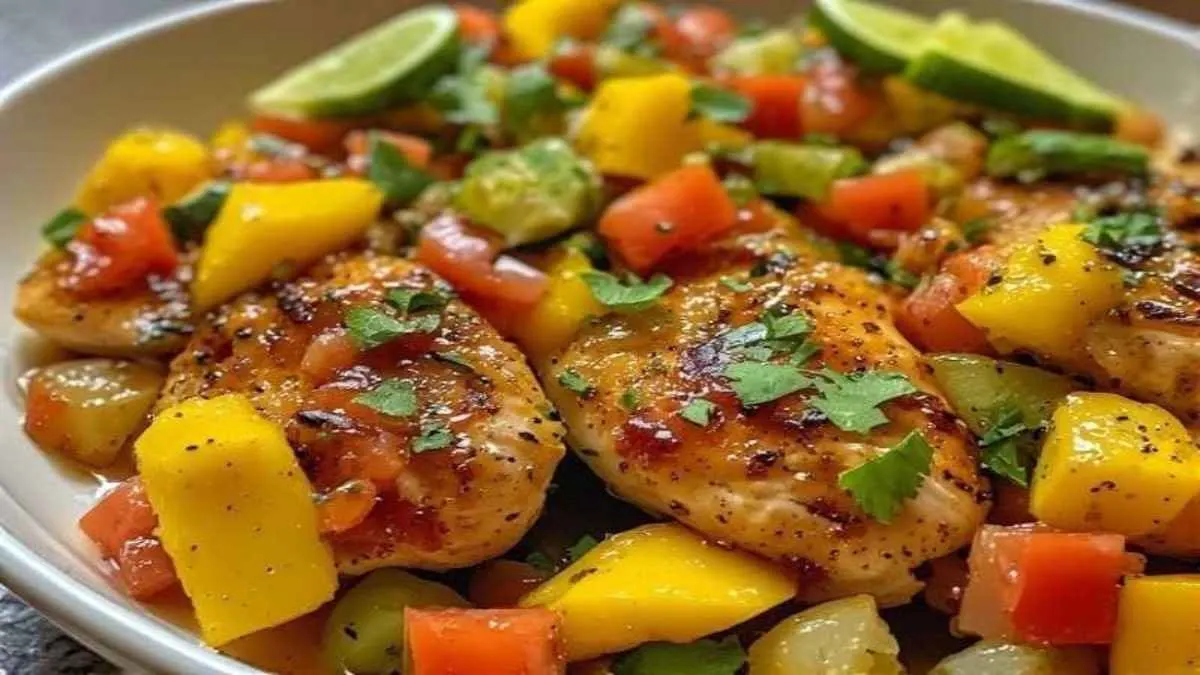 Healthy Honey Lime Chicken with Mango Salsa