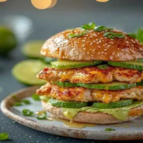 Honey Lime Chicken and Avocado Stack