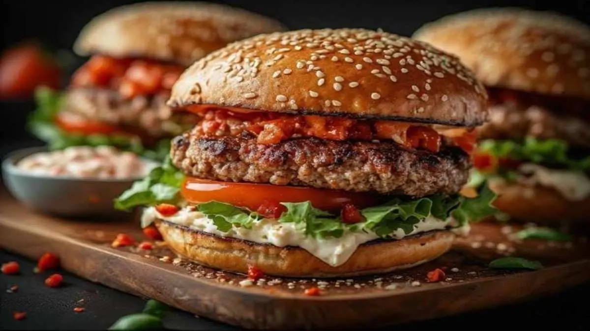 keto feta burgers with tomato cream sauce