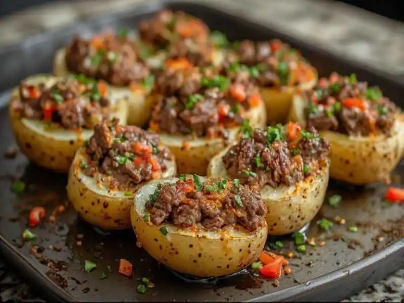 Loaded Steak Potato Skins
