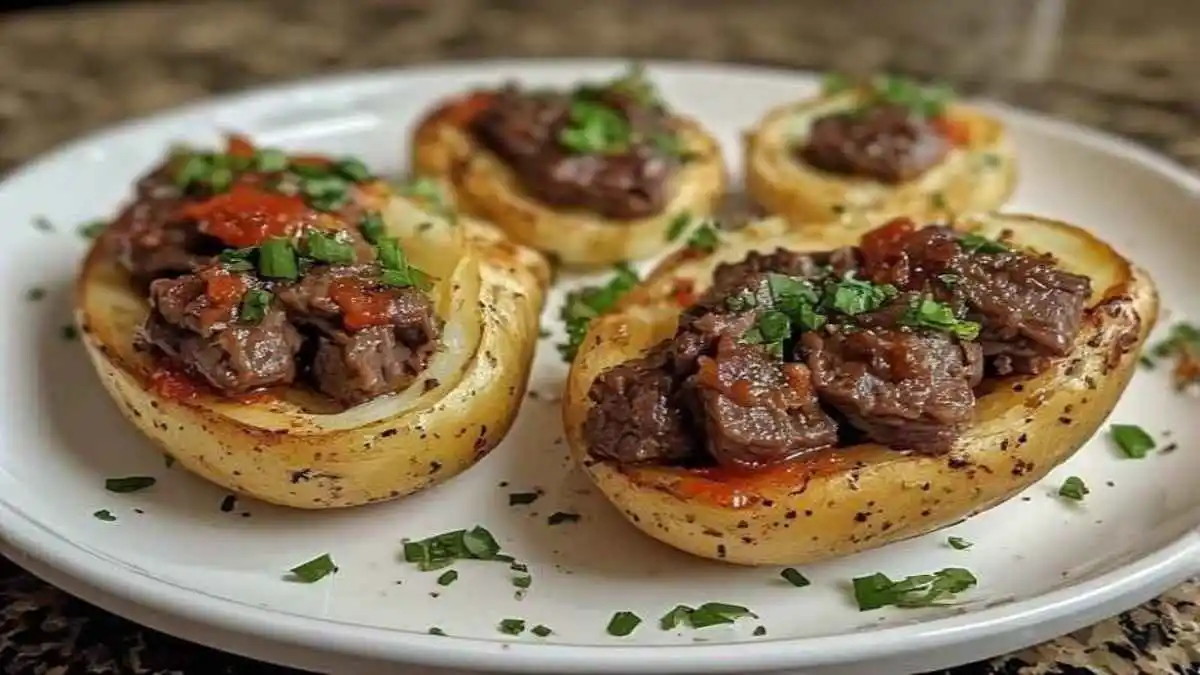 Loaded Steak Potato Skins