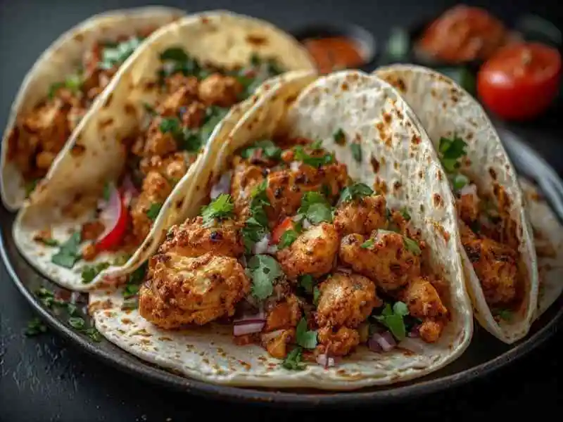oven baked chicken tacos flour tortillas