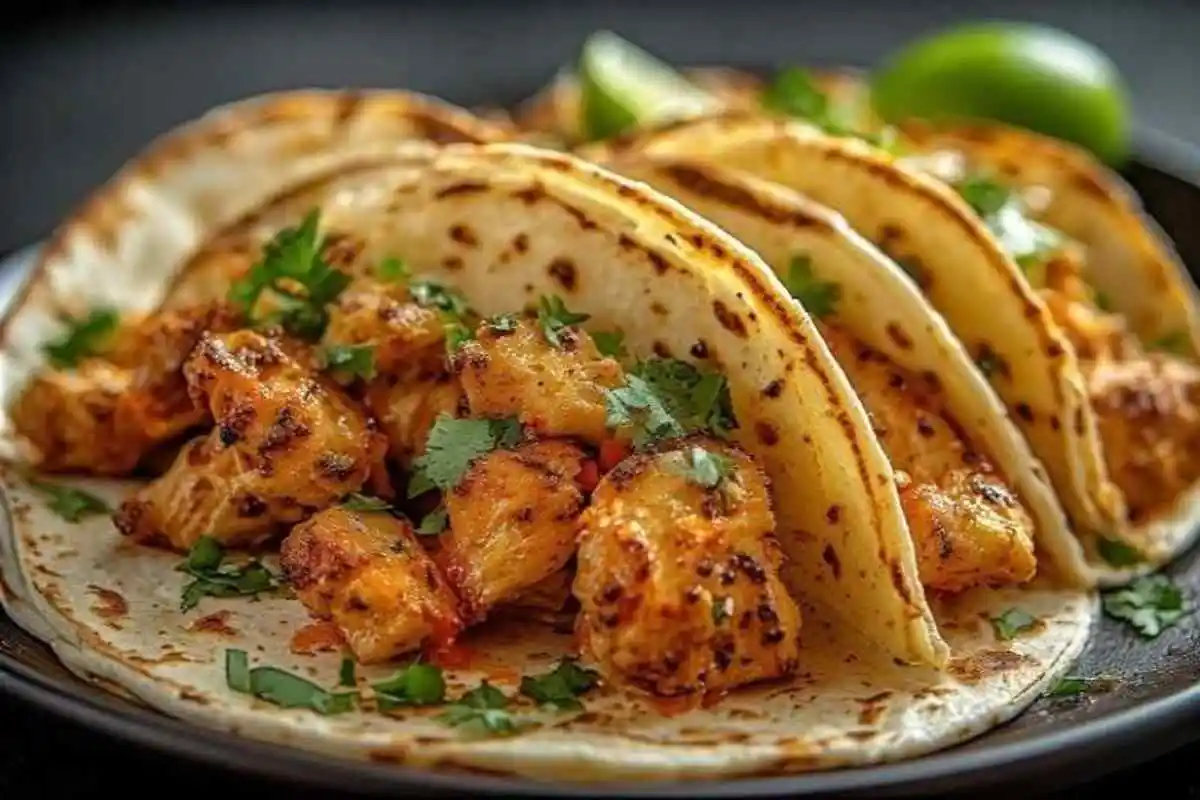 oven baked chicken tacos flour tortillas