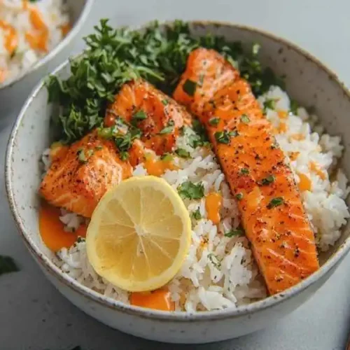 Salmon Rice Bowls with Bang Bang Sauce