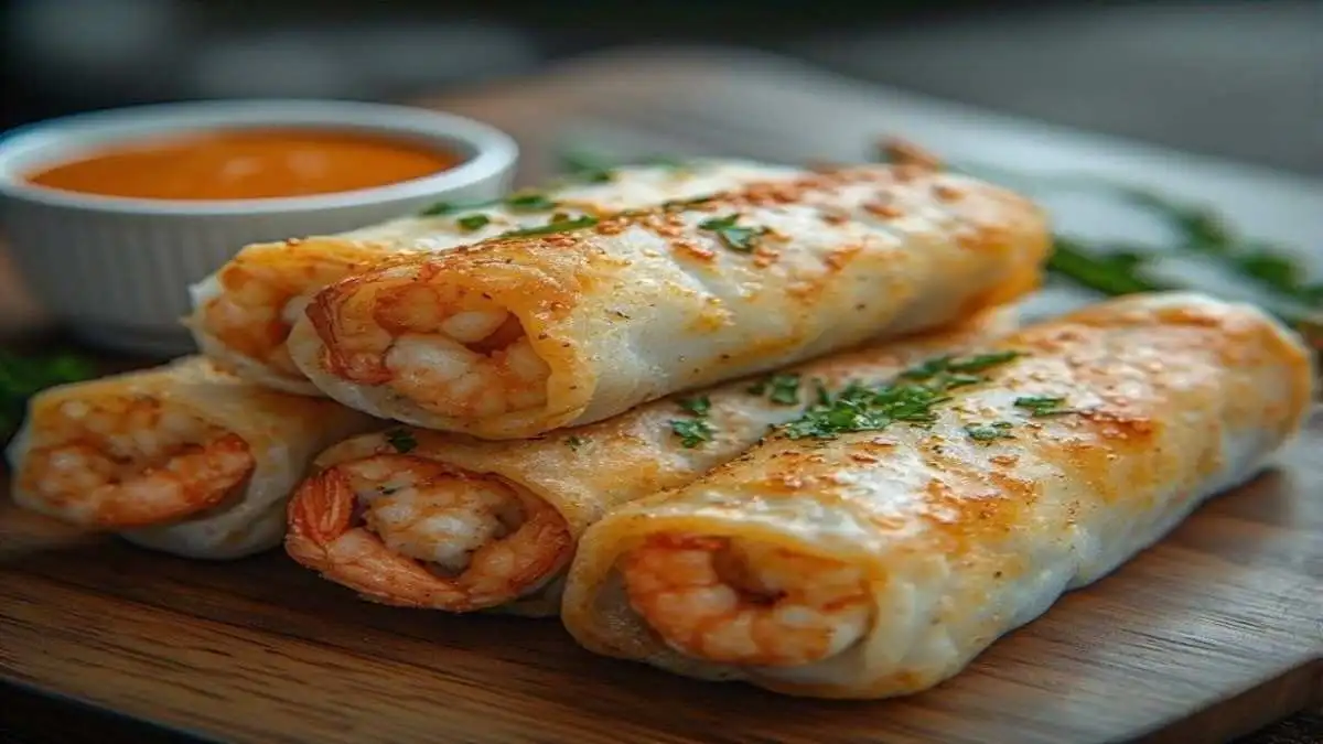 shrimp spring rolls with peanut sauce